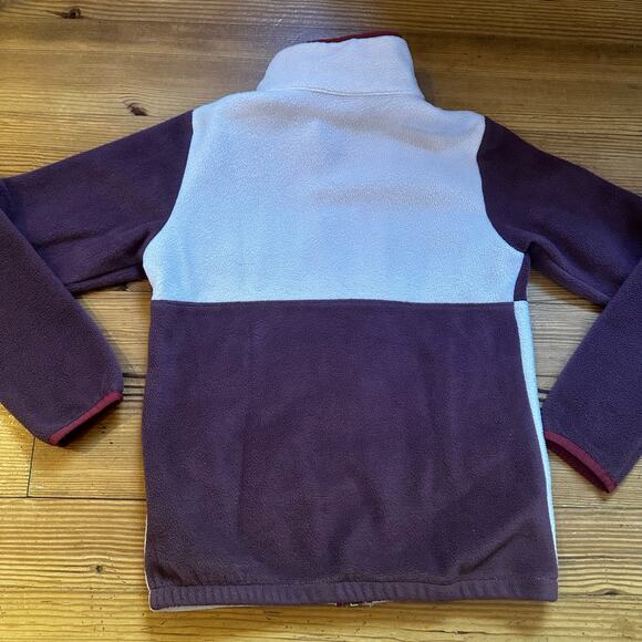 Columbia pink dark red two toned full zip sweater SIZE M - Picture 4 of 4
